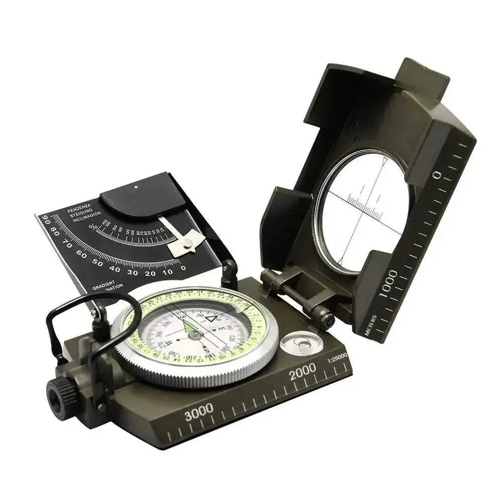 Outdoor Survival Gear Military Compass - Waterproof, Shockproof Digital Compass for Camping, Hiking, Geological Navigation - Trekker Essentials