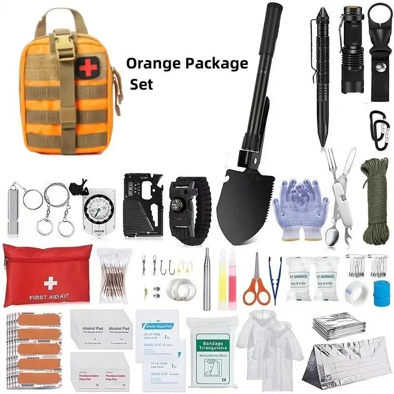 Outdoor Survival Tool Set - Multifunctional Camping and Travel Equipment, EDC Emergency Tactical Package - Trekker Essentials