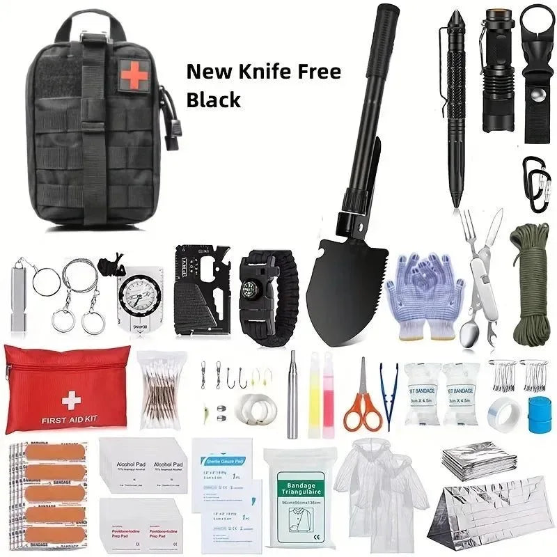 Outdoor Survival Tool Set - Multifunctional Camping and Travel Equipment, EDC Emergency Tactical Package - Trekker Essentials