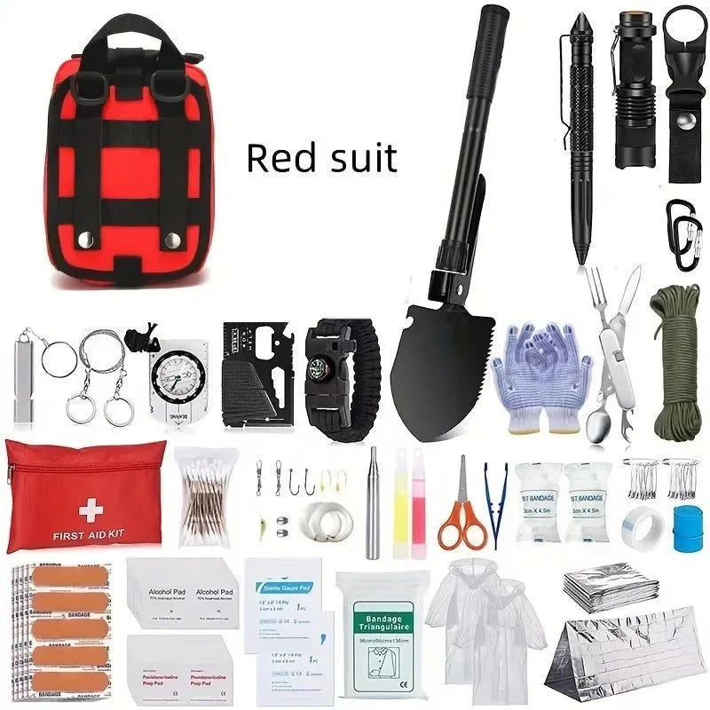 Outdoor Survival Tool Set - Multifunctional Camping and Travel Equipment, EDC Emergency Tactical Package - Trekker Essentials