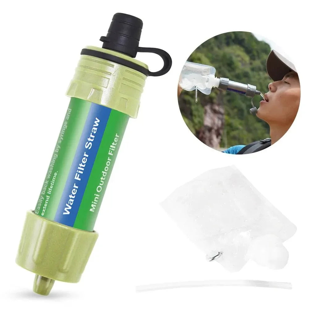 Outdoor Survival Water Purifier - Mini Filter Straw for Emergency Life - Trekker Essentials