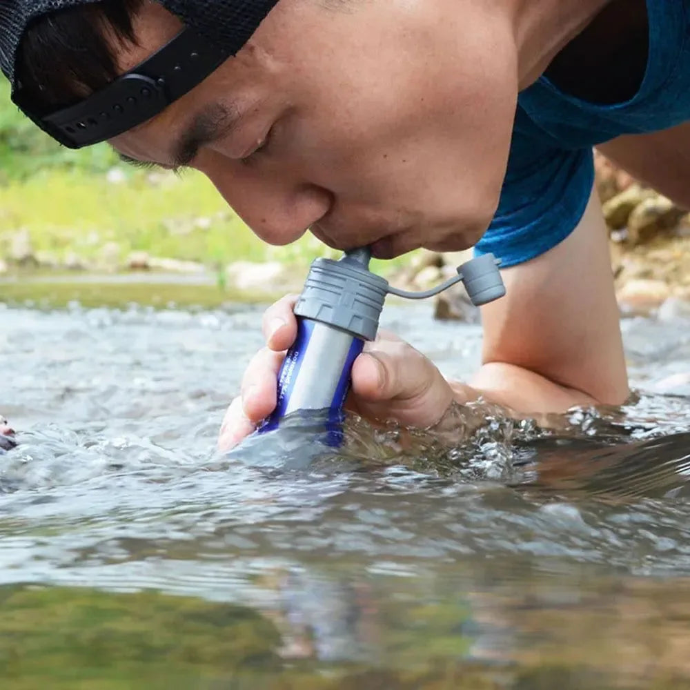 Outdoor Survival Water Purifier - Mini Filter Straw for Emergency Life - Trekker Essentials
