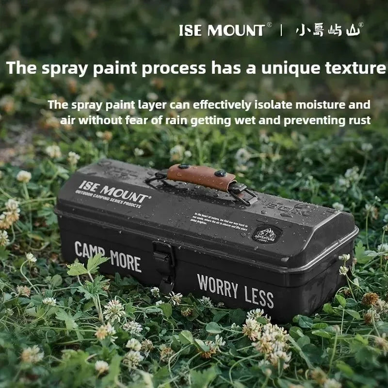 Outdoor Toolbox – Durable Metal Storage Box with Customizable Compartments for Camping and Outdoor - Trekker Essentials