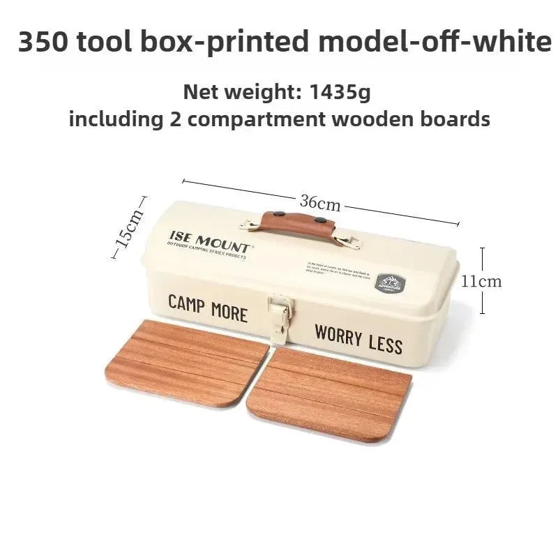 Outdoor Toolbox – Durable Metal Storage Box with Customizable Compartments for Camping and Outdoor - Trekker Essentials