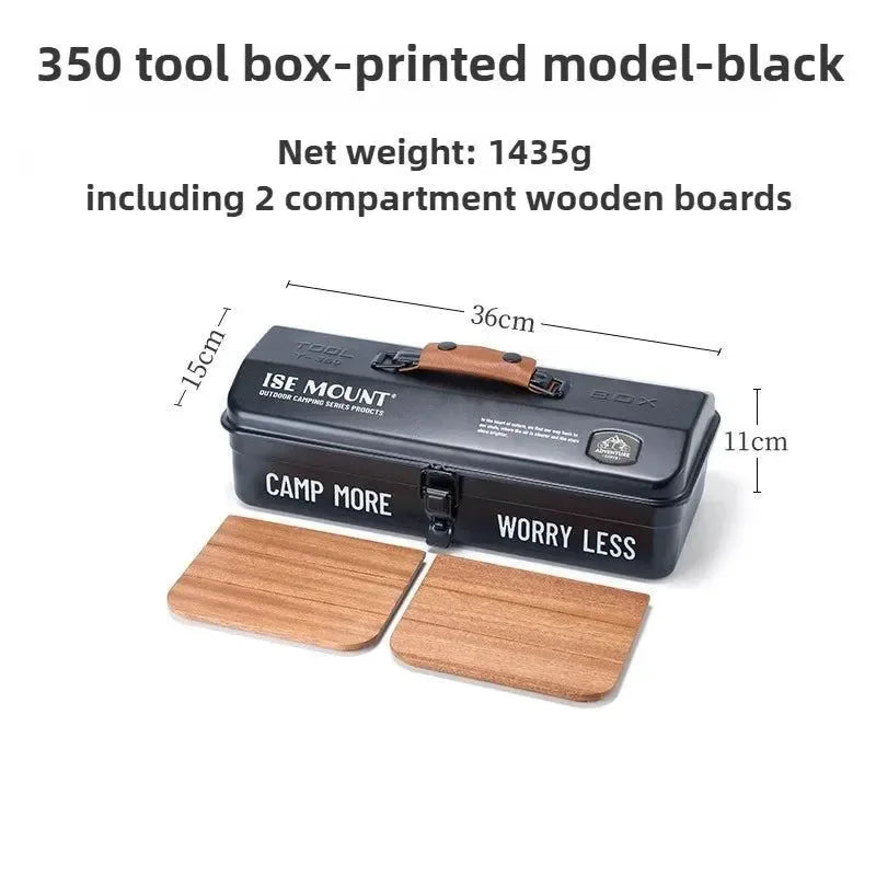 Outdoor Toolbox – Durable Metal Storage Box with Customizable Compartments for Camping and Outdoor - Trekker Essentials