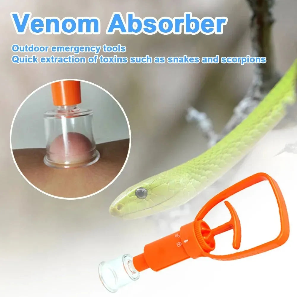 Outdoor Venom Extractor Pump - First Aid Kit for Snake, Mosquito, Bee Bites - Survival Vacuum Suction Pump for Camping and Hiking - Trekker Essentials