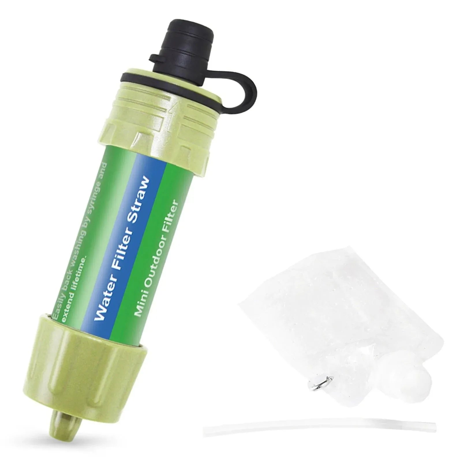 Outdoor Water Filter Straw - Emergency Water Drinking Purifier for Travel Camping Hiking - Trekker Essentials