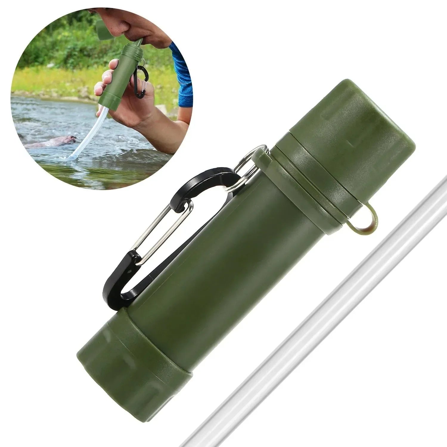 Outdoor Water Filter Straw for Emergency Preparedness Camping Travel Backpacking - Trekker Essentials