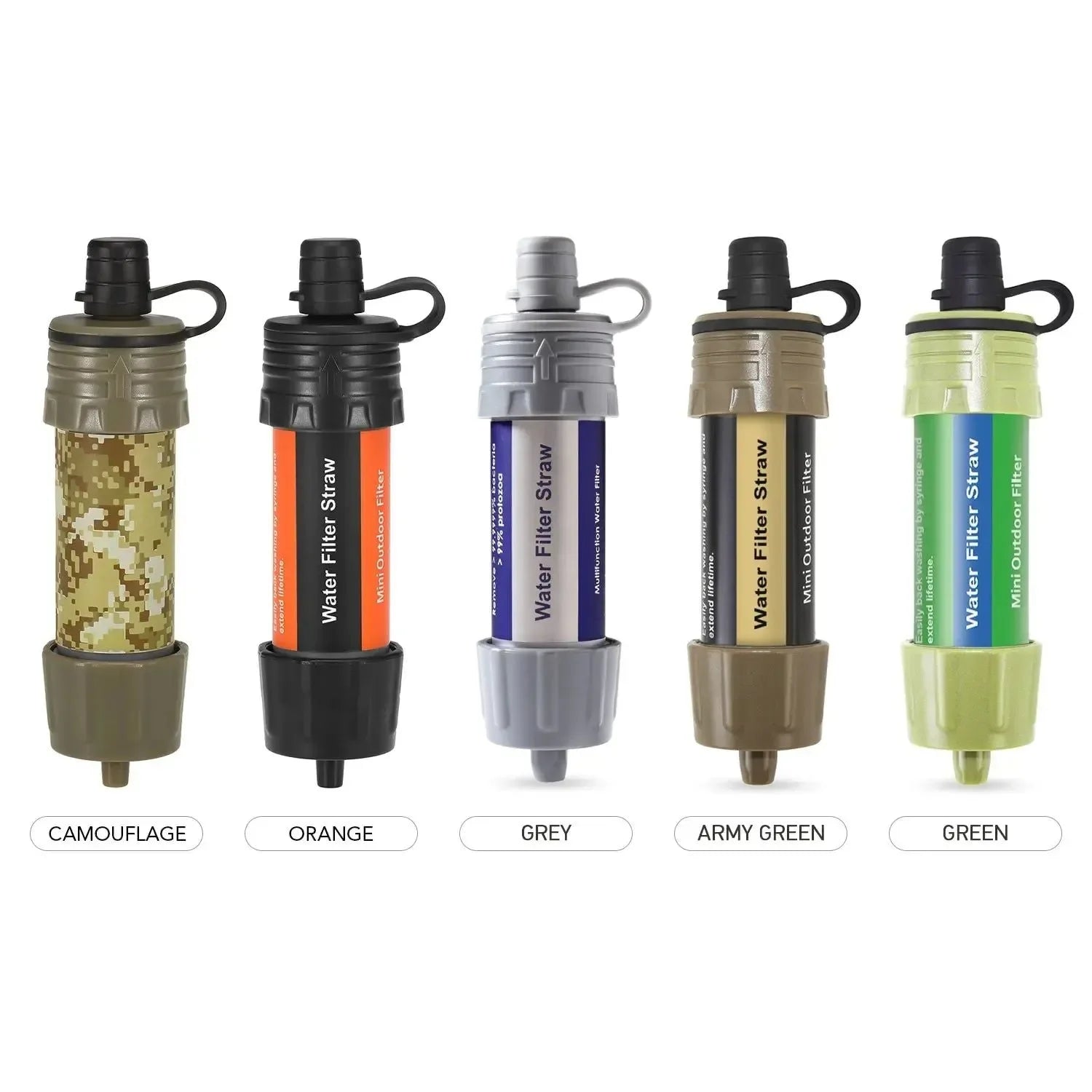 Outdoor Water Filter Straw for Emergency Preparedness Camping Traveling - Trekker Essentials