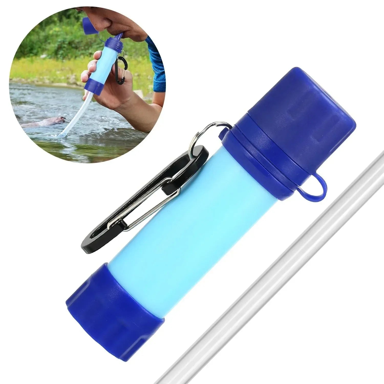 Outdoor Water Filter Straw for Emergency Preparedness Camping Travel Backpacking - Trekker Essentials