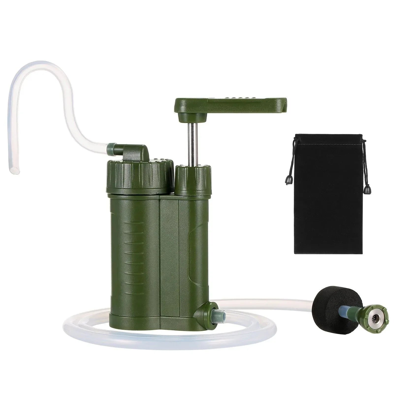 Outdoor Water Filtration System - Fast Flow Rate 200-400ml/min Water Purifier for Camping, Hiking, Emergency, and Fishing - Trekker Essentials