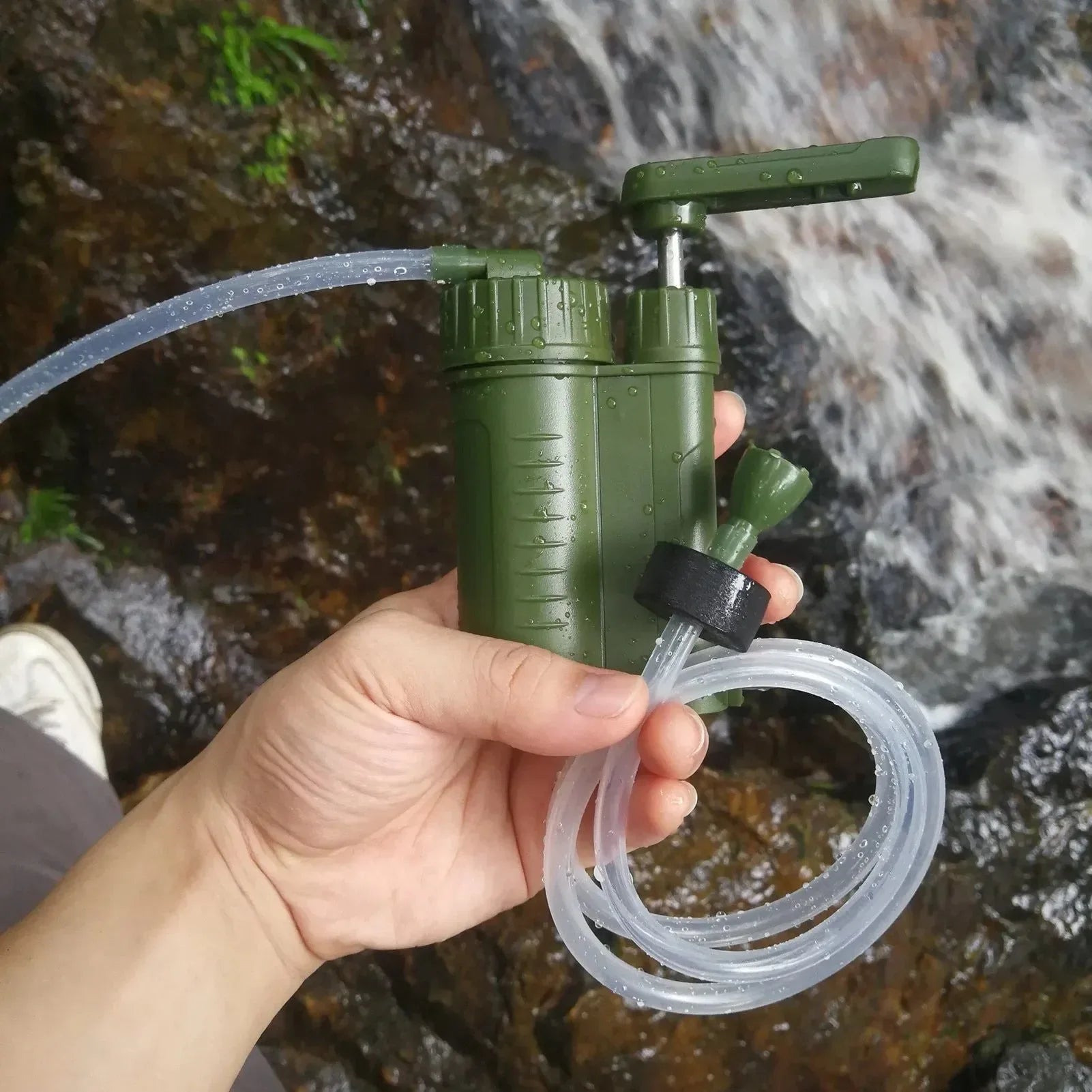 Outdoor Water Filtration System - Fast Flow Rate 200-400ml/min Water Purifier for Camping, Hiking, Emergency, and Fishing - Trekker Essentials