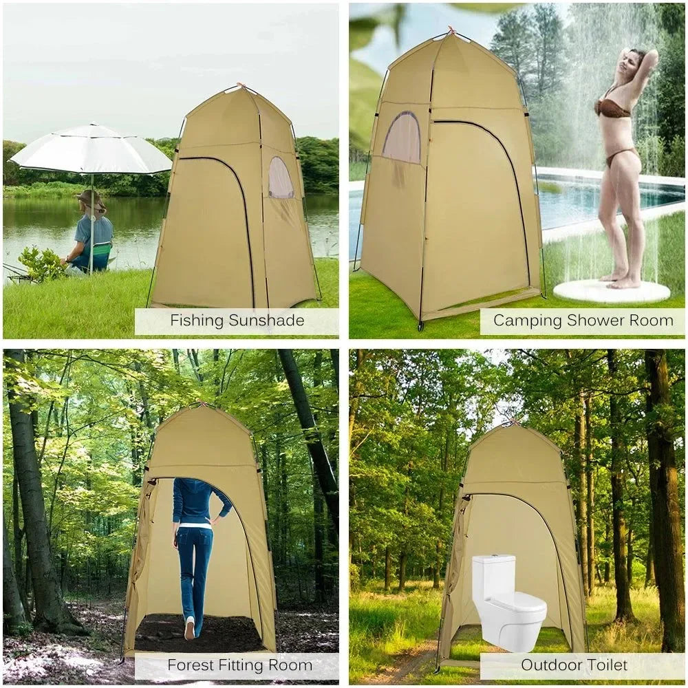 Outdoor Waterproof Changing Fitting Tent - Portable Anti UV Shower Bathing Tent for Camping Beach Travel Privacy Toilet - Trekker Essentials