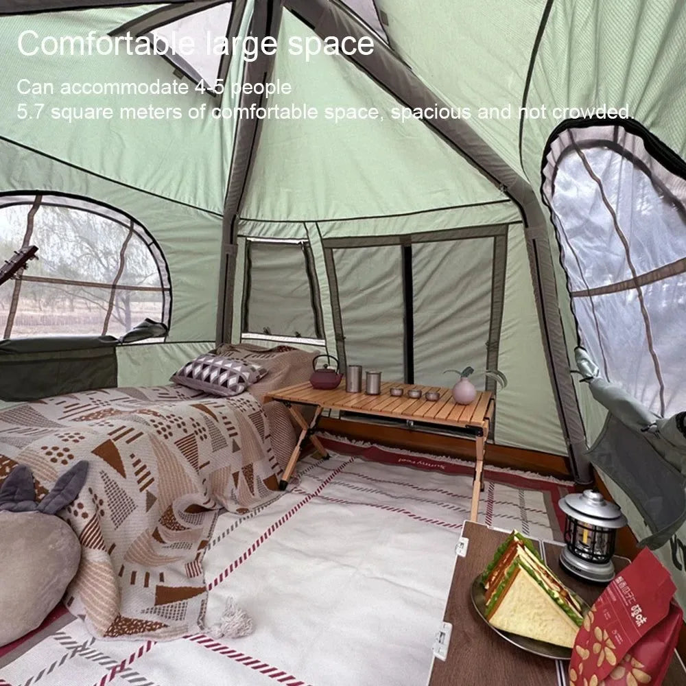 Oxford Cloth Inflatable Tent: Luxury Waterproof Pop-Up Tent for Camping, Parties, and Outdoor Adventures - Trekker Essentials