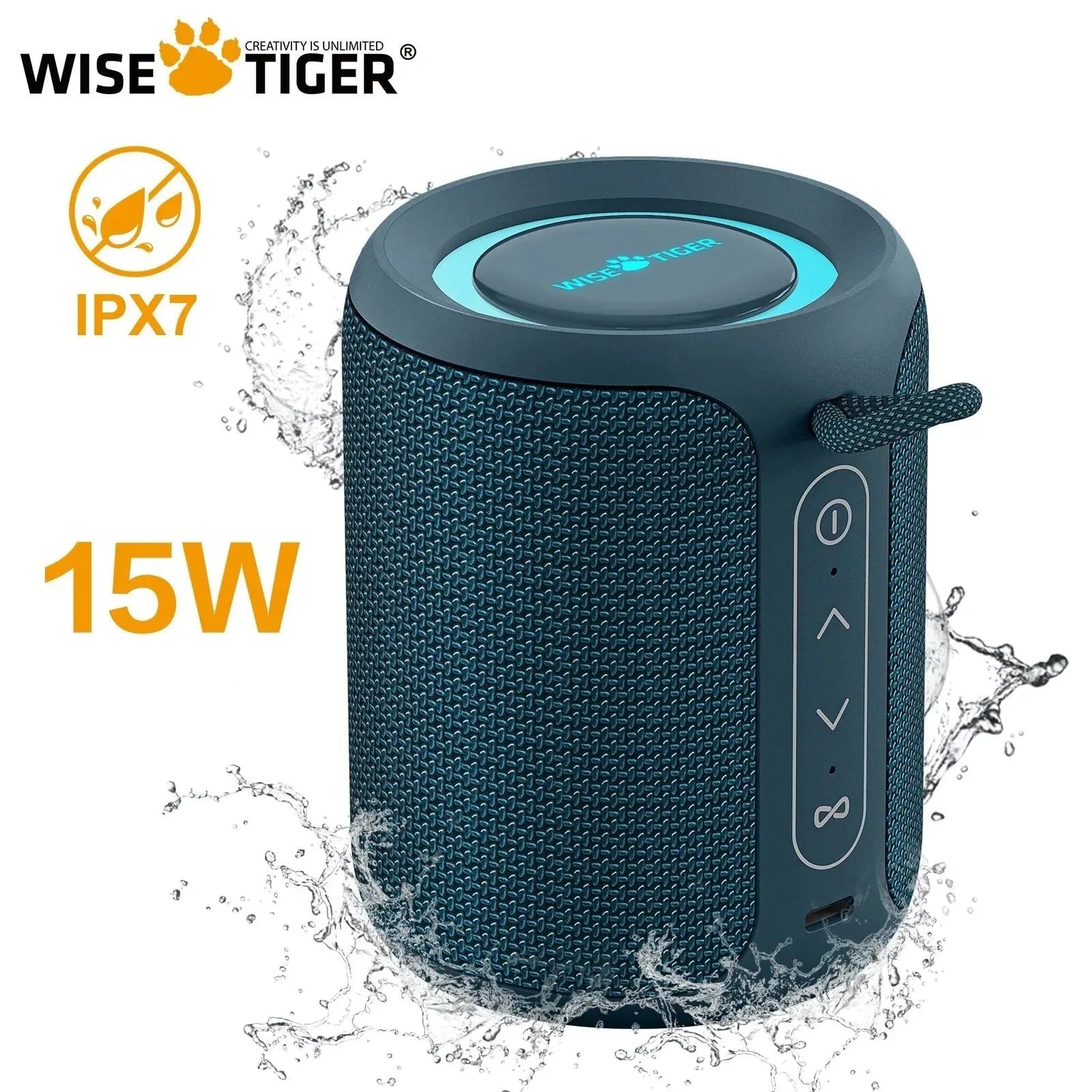 P1S Mini Portable Bluetooth Speaker 15W IPX7 Waterproof Sound Box with Bass Boost and TWS Dual Pairing - Trekker Essentials
