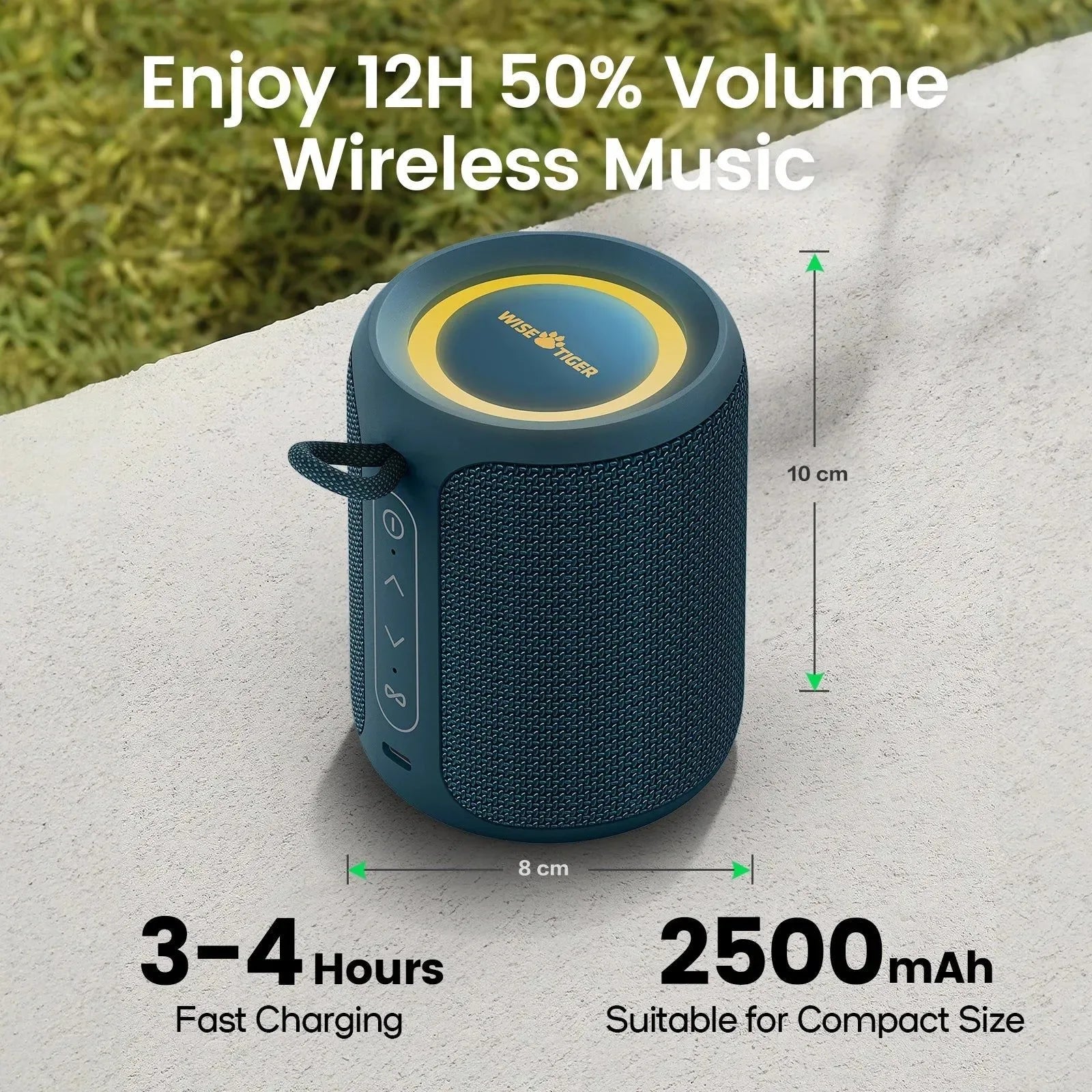 P1S Mini Portable Bluetooth Speaker 15W IPX7 Waterproof Sound Box with Bass Boost and TWS Dual Pairing - Trekker Essentials