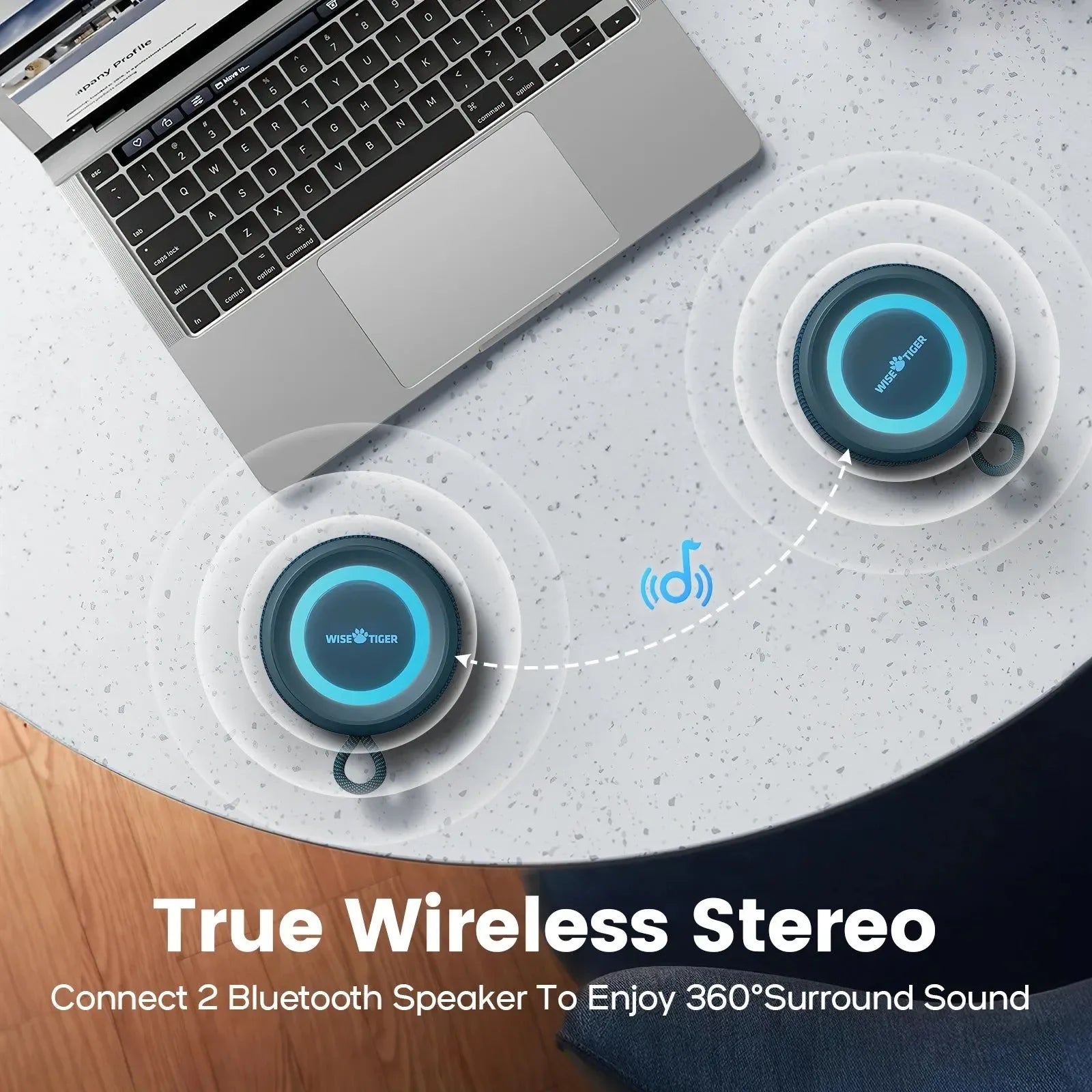 P1S Mini Portable Bluetooth Speaker 15W IPX7 Waterproof Sound Box with Bass Boost and TWS Dual Pairing - Trekker Essentials