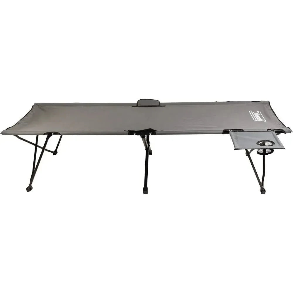 Pack-Away Camping Cot with Removable Side Table - Extra Wide, Fits Adults up to 6'6" or 300 lbs - Trekker Essentials