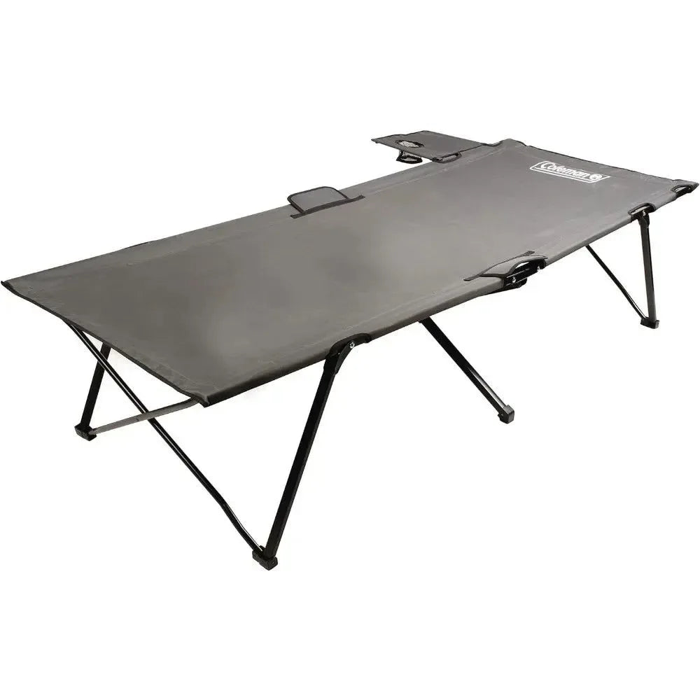Pack-Away Camping Cot with Removable Side Table - Extra Wide, Fits Adults up to 6'6" or 300 lbs - Trekker Essentials