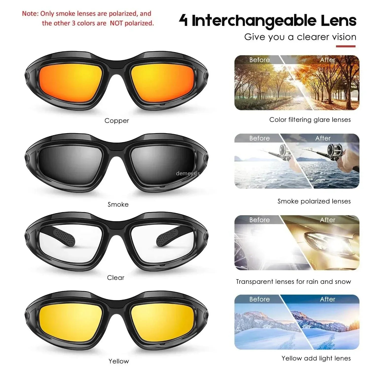 Polarized UV400 Sunglasses - Cycling, Driving, Hiking, and Fishing Eyewear - Trekker Essentials