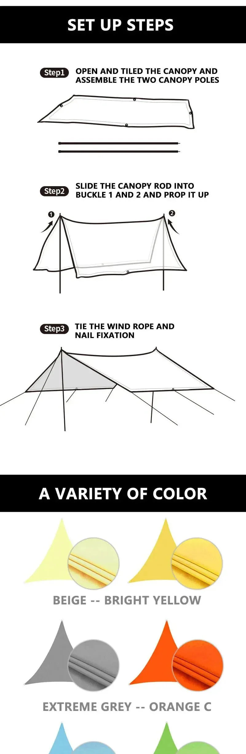 Pop-Up Portable Waterproof Camping Tent with Sun & Rain Protection - Trekker Essentials