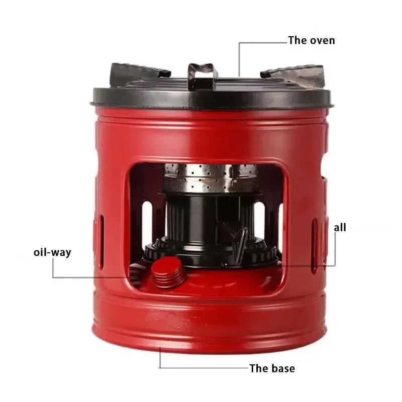Portable 1.5L Kerosene Camping Stove with Ignition Device for Outdoor and Backyard Use - Trekker Essentials