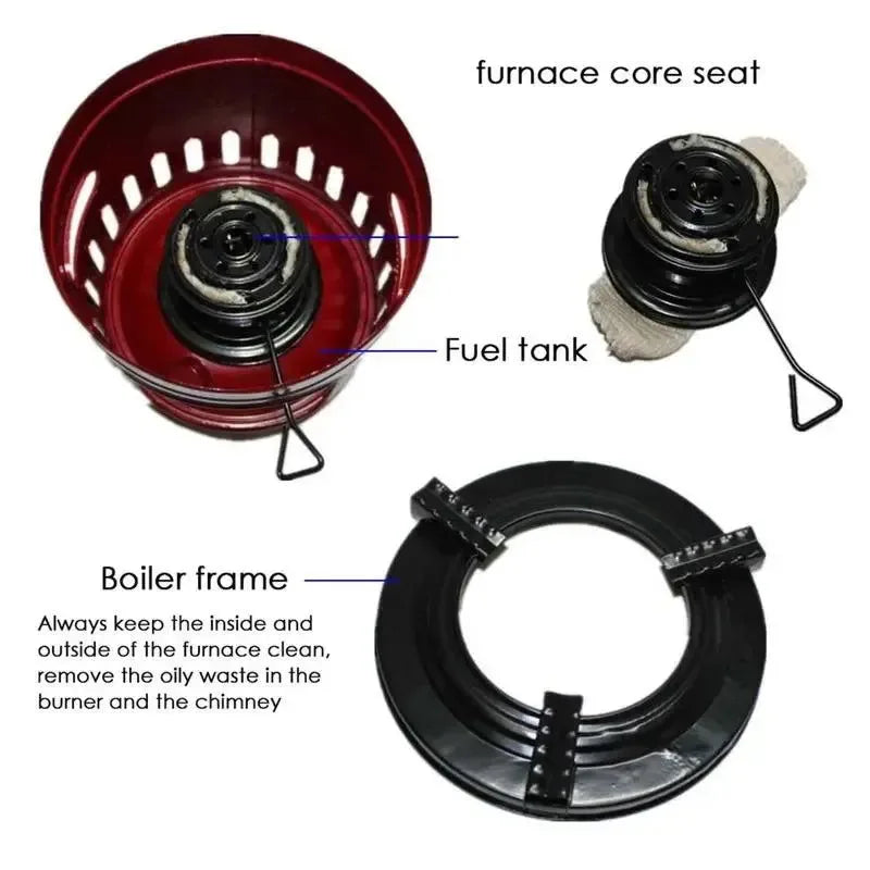 Portable 1.5L Kerosene Camping Stove with Ignition Device for Outdoor and Backyard Use - Trekker Essentials