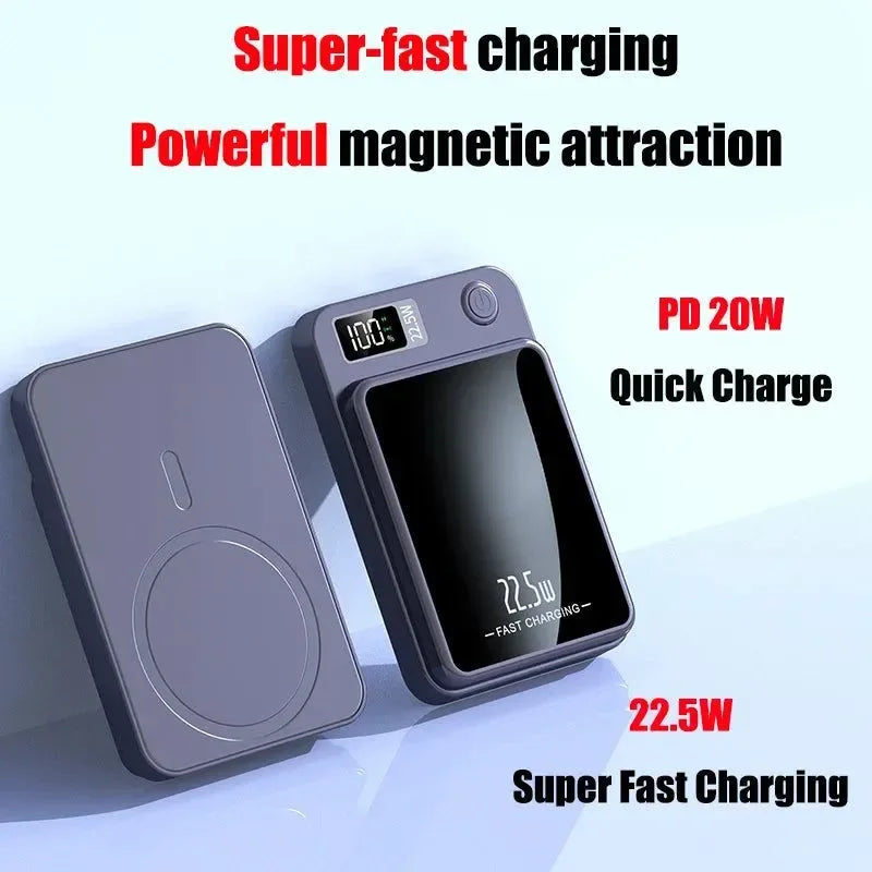 Portable 100000mAh Wireless Power Bank Type C Mini Fast Charger - Trekker Essentials