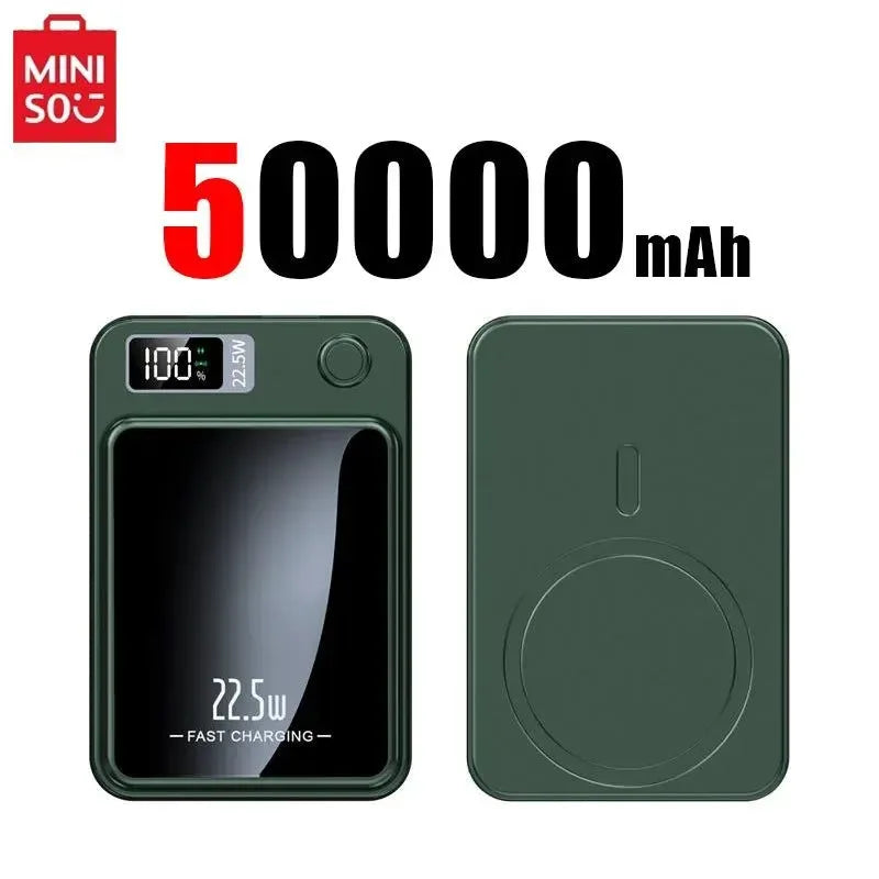 Portable 100000mAh Wireless Power Bank Type C Mini Fast Charger - Trekker Essentials