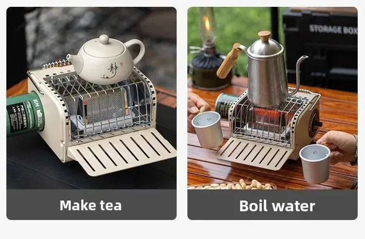 Portable 1200W Outdoor Gas Heater Stove – Smokeless Camping & Picnic Heater - Trekker Essentials