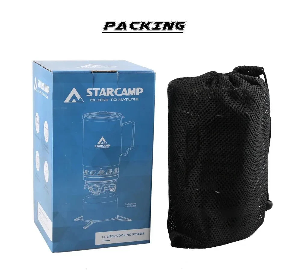 Portable 1400ml Fast-Boil Jet Cooker for Camping & Hiking - Trekker Essentials