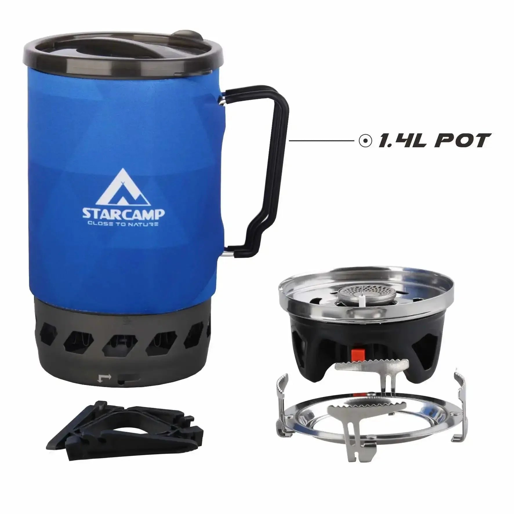 Portable 1400ml Fast-Boil Jet Cooker for Camping & Hiking - Trekker Essentials
