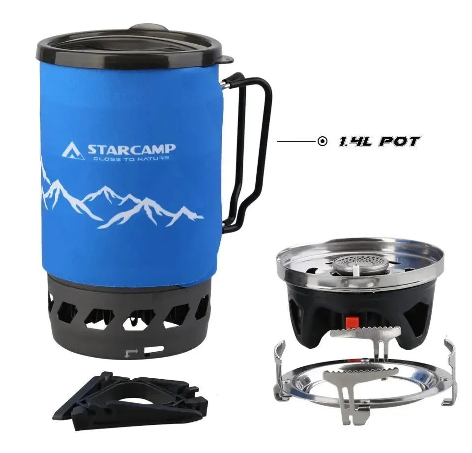 Portable 1400ml Fast-Boil Jet Cooker for Camping & Hiking - Trekker Essentials