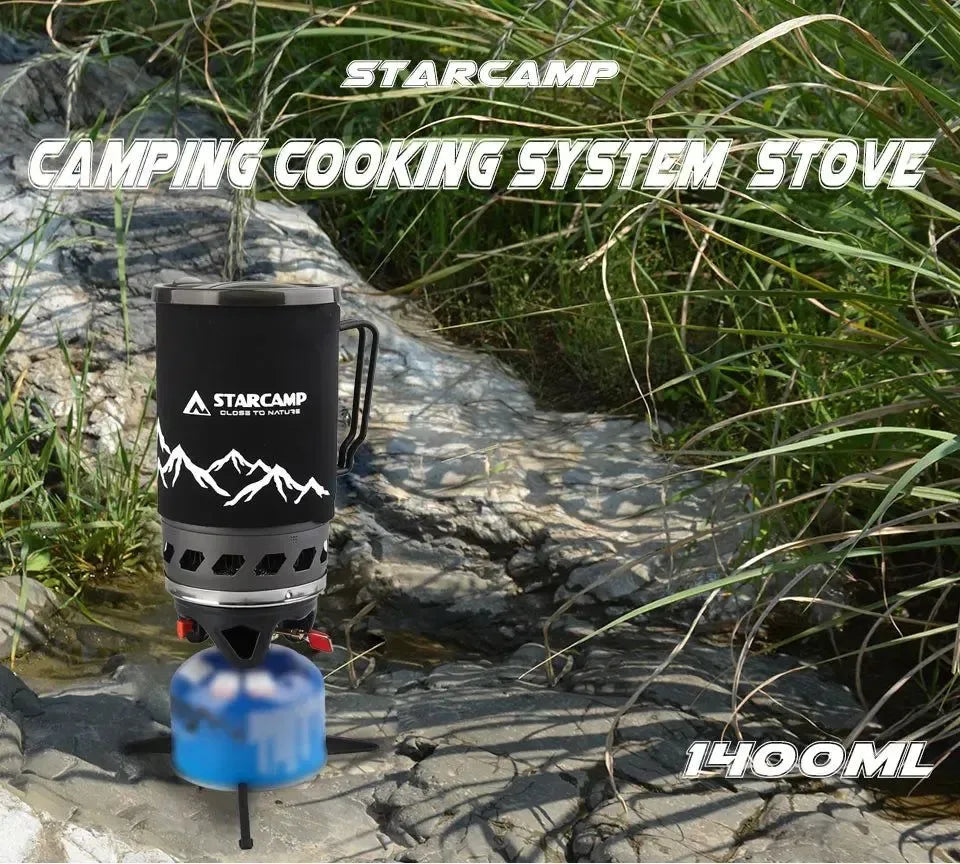 Portable 1400ml Fast-Boil Jet Cooker for Camping & Hiking - Trekker Essentials