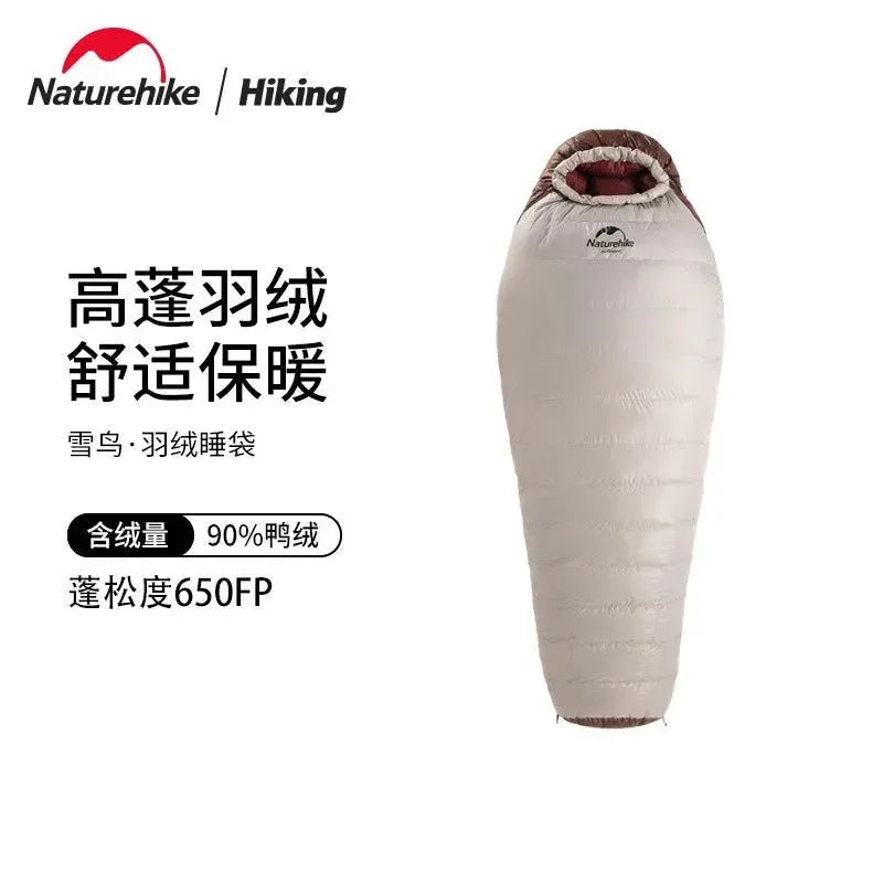 Portable 20D Mummy Outdoor Camping Sleeping Bag - New Winter Hiking Sleeping Bag, 650FP Ultralight Duck Down - Trekker Essentials