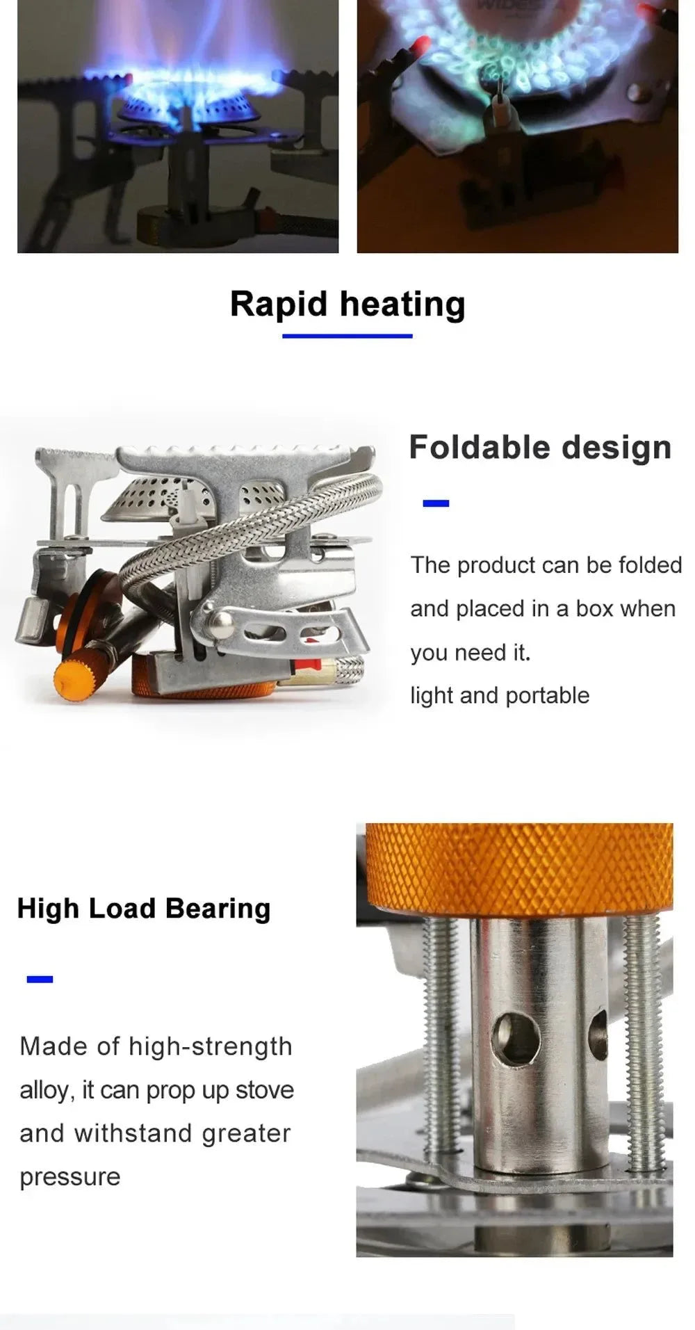Portable 3500W Camping Gas Stove – Folding Outdoor Backpacking Burner with Ignition for Cooking, Hiking & Picnic - Trekker Essentials