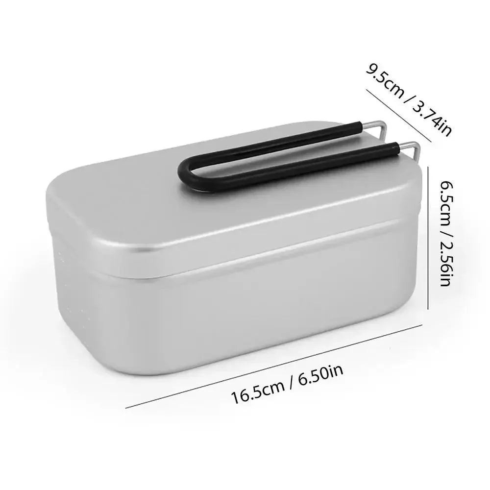 Portable Aluminum Lunchbox for Outdoor Cooking and Camping - Trekker Essentials