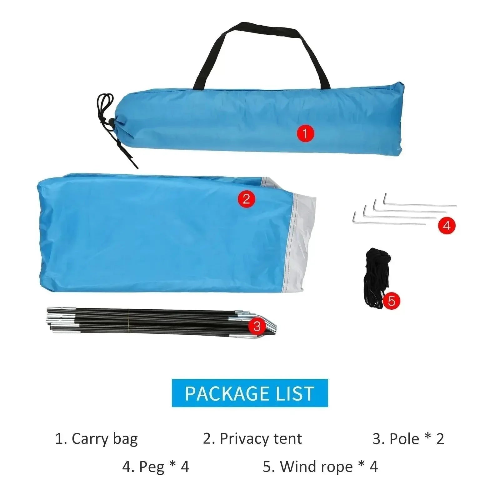 Portable Beach Shower Tent - Privacy Shelter for Camping - Trekker Essentials