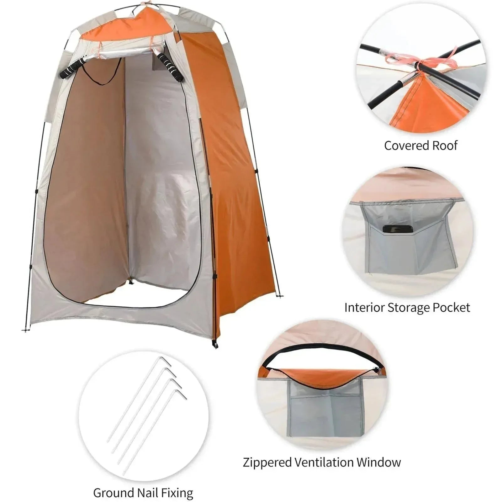 Portable Beach Shower Tent - Privacy Shelter for Camping - Trekker Essentials