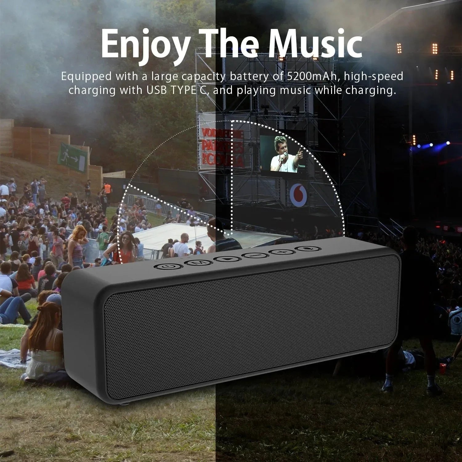 Portable Bluetooth Speaker 30W Wireless Enhanced Bass Built-in Mic IPX6 Waterproof for Camping - Trekker Essentials