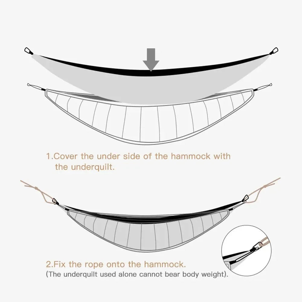 Portable Camping Cotton Hammock and Sleeping Bag - Multi functional for Outdoor Activities - Trekker Essentials