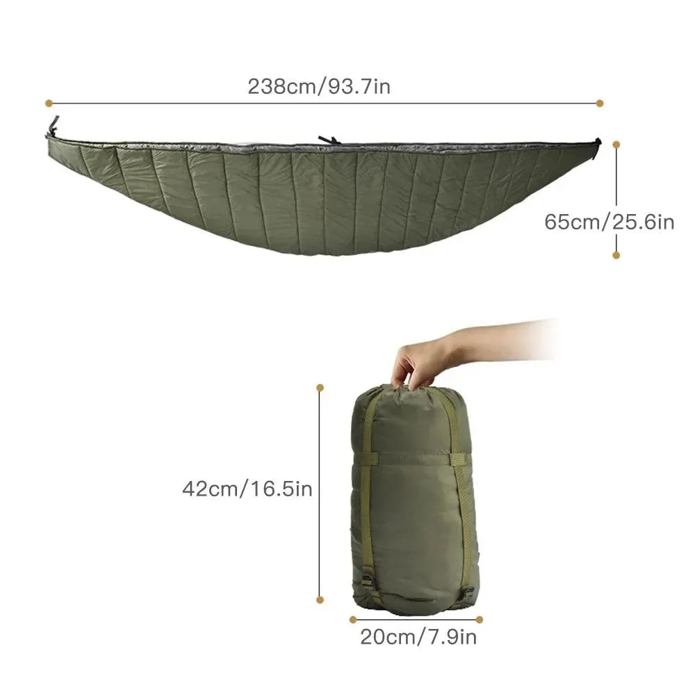 Portable Camping Cotton Hammock and Sleeping Bag - Multi functional for Outdoor Activities - Trekker Essentials