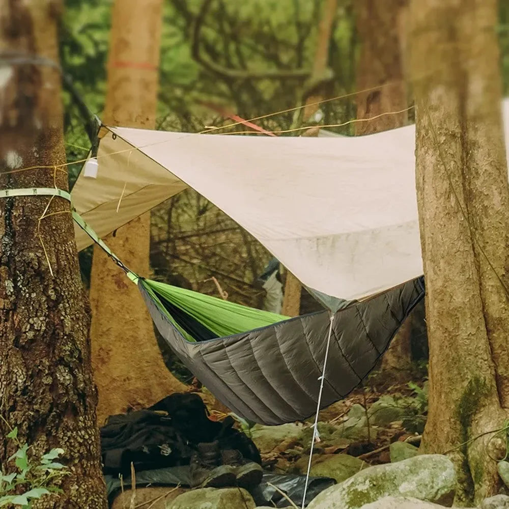 Portable Camping Cotton Hammock and Sleeping Bag - Multi functional for Outdoor Activities - Trekker Essentials