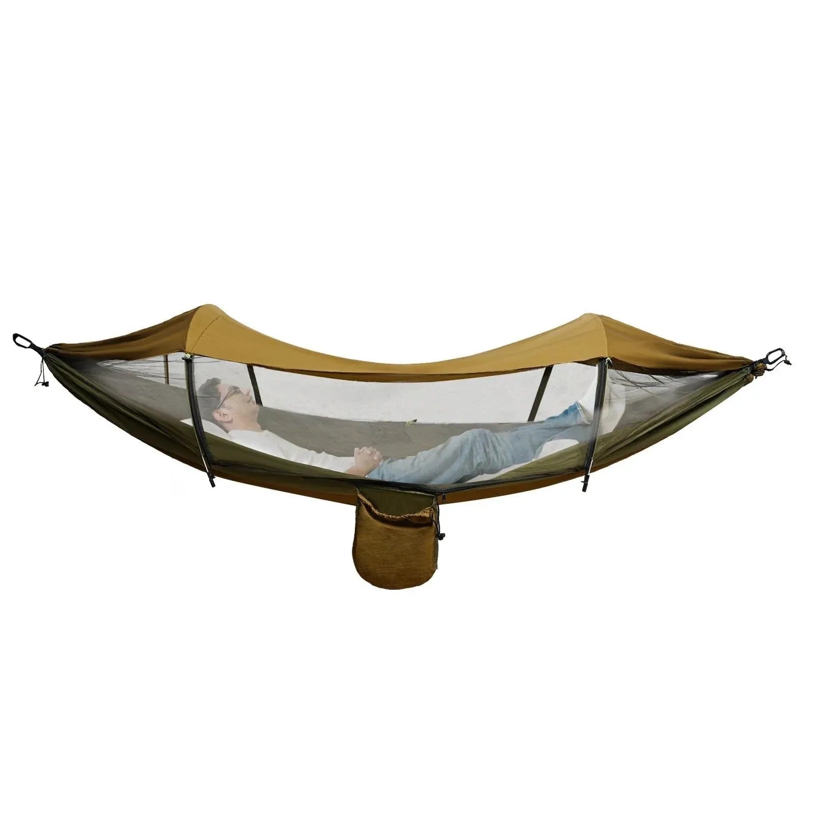 Portable Camping Hammock with Mosquito Net & Sun Protection - Lightweight Outdoor Hanging Bed - Trekker Essentials