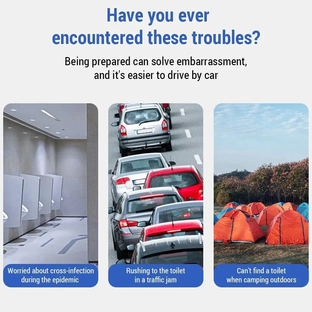 Portable Camping Toilet - Convenient Car-mounted Folding Toilet for Travel, Adult, Children, Elderly, Odor-proof, Non-slip - Trekker Essentials