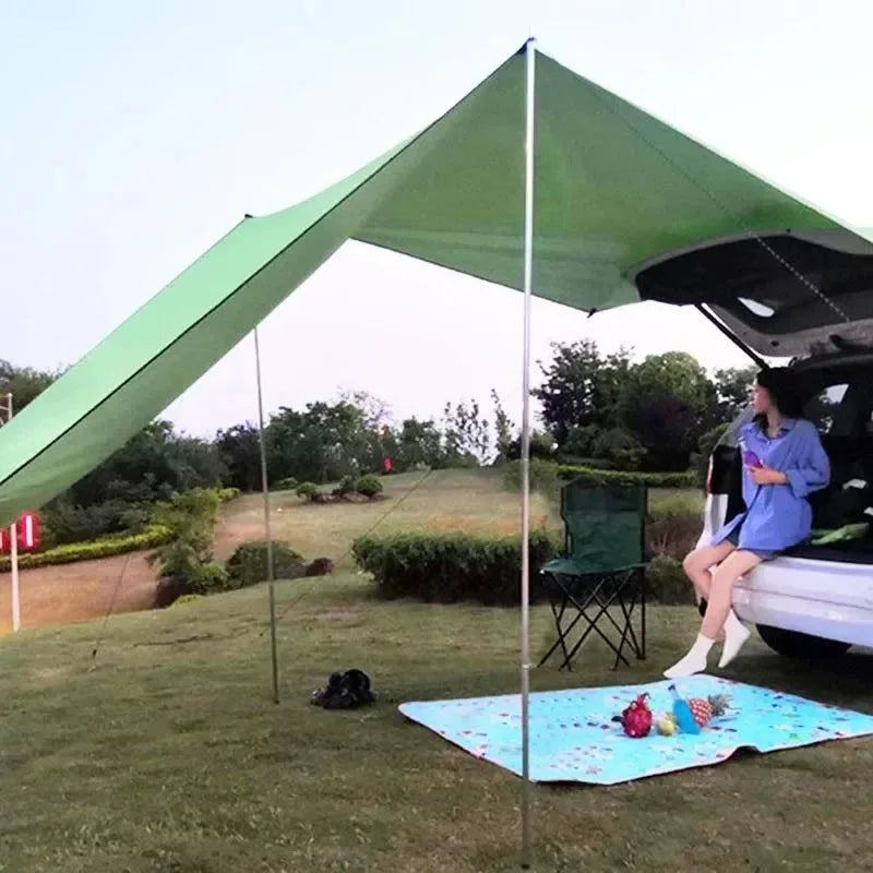 Portable Car Side Awning – Instant Sun/Rain Shelter – 300x200cm UV-Proof Canopy for Camping & Picnics - Trekker Essentials