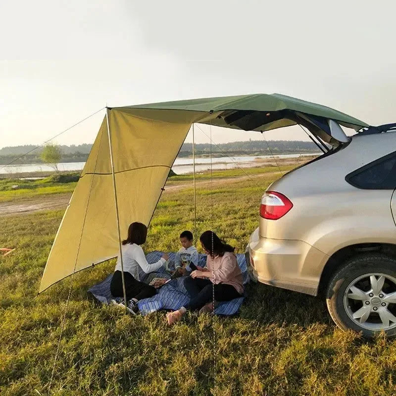 Portable Car Side Awning – Instant Sun/Rain Shelter – 300x200cm UV-Proof Canopy for Camping & Picnics - Trekker Essentials