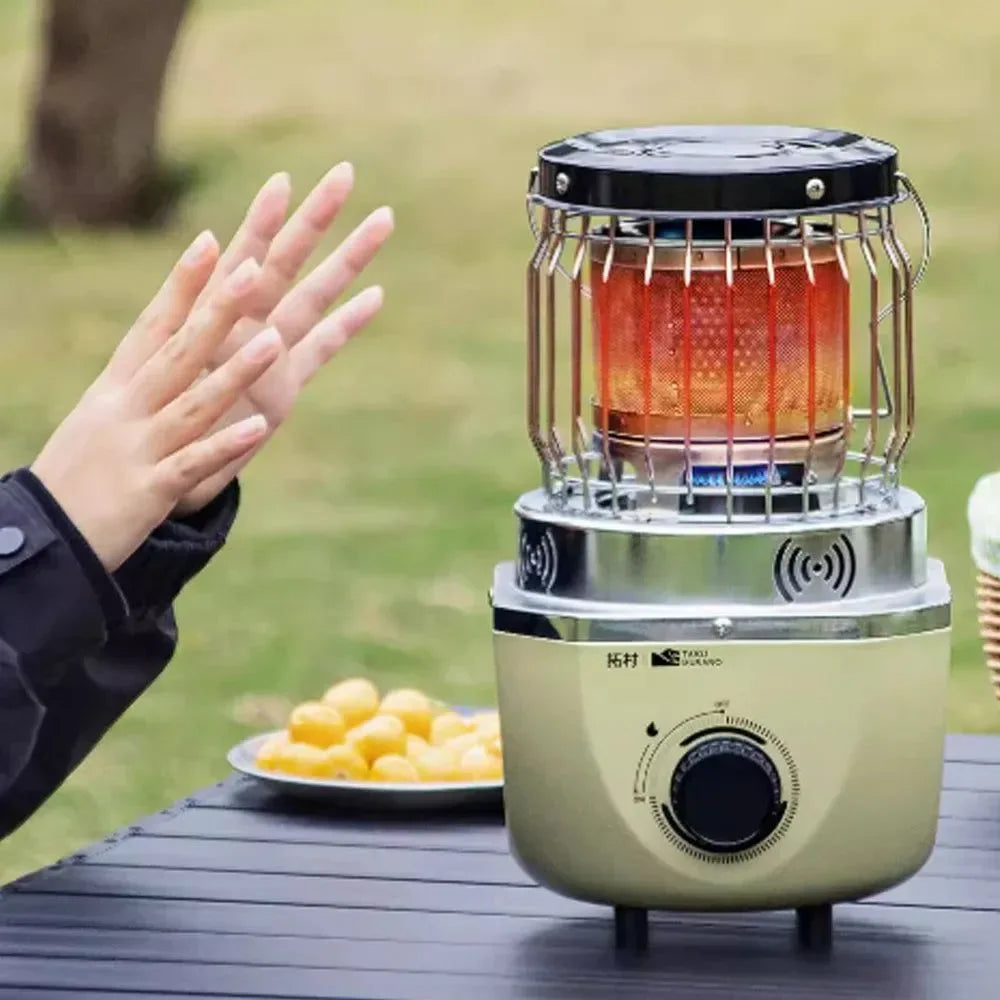Portable Cassette Gas Heater | 2700W Outdoor Warmer for Camping, Patio & Emergency Heat - Trekker Essentials