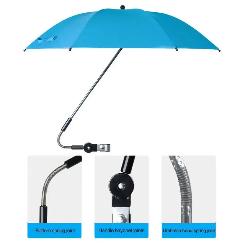 Portable Chair Umbrella with Clamp – UV Protection Waterproof Parasol for Outdoor Camping, Fishing, Patio, and Beach - Trekker Essentials