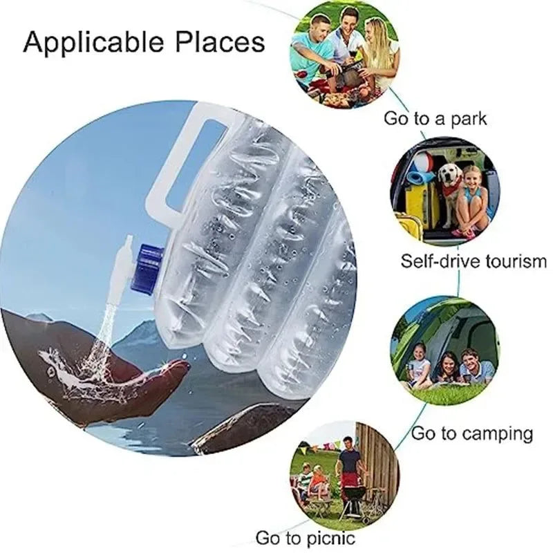 Portable Collapsible Water Storage Bucket: Versatile Outdoor Emergency Solution - Trekker Essentials